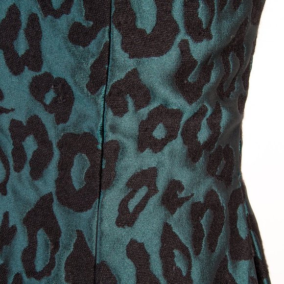 Maggy London Teal Leopard Print Dress - Picture 11 of 11